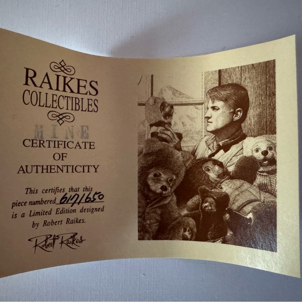 Rare Robert Raikes Collectibles Wee Itty Bitty Mine Bear - Picture 9 of 10